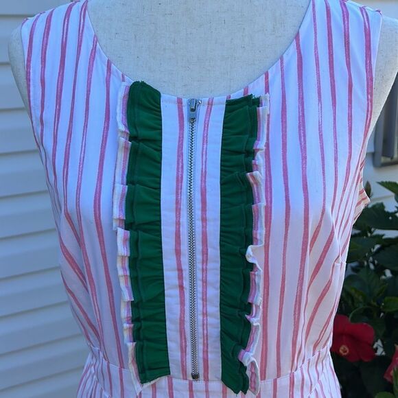 Wayward Fancies Women’s M Preppy pink & Green Retro inspired midi dress - Picture 4 of 16